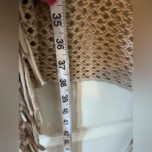 Chico’s Long cotton Knit Open Tan Summer Cardigan Women’s size Large - Picture 13 of 16